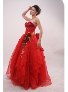 Ball Gown Princess Strapless Sweetheart Taffeta Organza Quinceanera Dress 3880