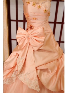 Ball-Gown Sweetheart Chapel Train Taffeta Wedding Dress With Embroidery Ruffle Beadwork H-143