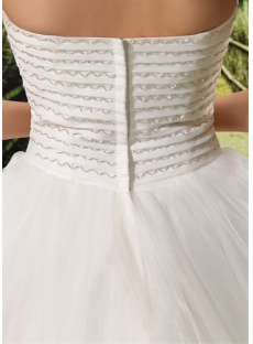 Ball-Gown Sweetheart Floor-Length Satin Tulle Wedding Dress With Ruffle Sashes Beadwork