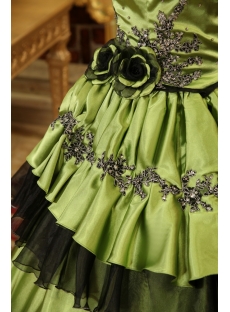Ball-Gown Sweetheart Floor-Length Taffeta Quinceanera Dress With Ruffle Beading H-115
