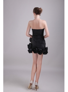 Black Floral Short Sweetheart Sweet 16 Dress 1356