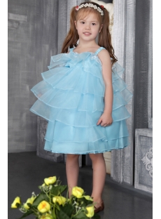 Blue Organza Weddiing Dress Toddlers 2549