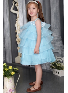 Blue Organza Weddiing Dress Toddlers 2549