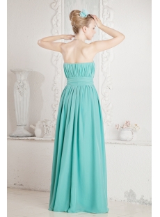 Blue Simple Plus Size Prom Dress with Slit