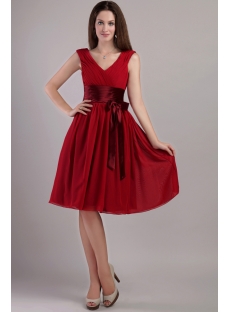 Burgundy Short Stylish Homecoming Dresses 2223