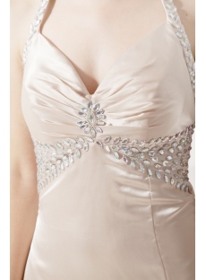 Champagne Halter Sexy Prom Dress 2013 with Train