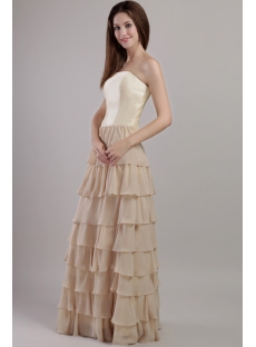 Champagne Long Mother of Brides Gown with Jacket for Winter 2205