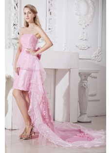 Charming Pink Sweet 16 Dress with Detachable Train