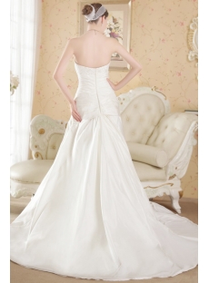 Cheap Strapless Taffeta Princess Vintage Bridal Gown
