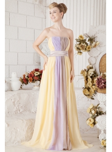 Chiffon Colorful Long Evening Dress for Formal Party