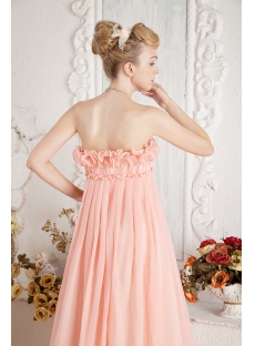 Coral Romantic Empire Prom Dress for Maternity