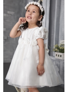 Cute Baby Doll Flower Girl Gown with Cap Sleeves 2508