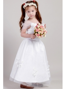 Discount Flower Girl Dresses with Cap Sleeves 2128