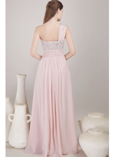 Dusty Rose Long Chiffon Empire Prom Dress for Plus Size