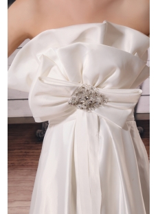 Ivory Strapless Brilliant Charmeuse Pregancy Wedding Dress