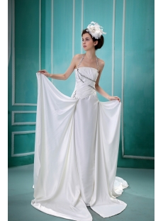 Empire Halter Chiffon Wedding Dress With Ruffle Beadwork Sequins 