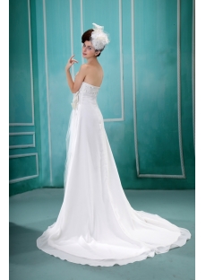 Ivory Strapless Floor-Length Chiffon Maternity Bridal Dress