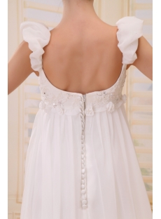 Empire Chiffon Maternity Bridal Dress With Low Back
