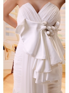 Empire Sweetheart Floor-Length Chiffon Wedding Dress With Ruffle Beadwork 