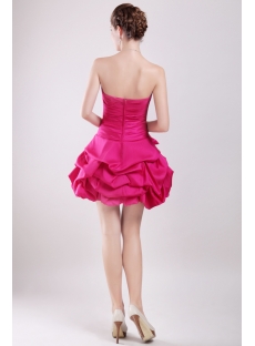 Fuchsia Short 15 Quinceanera Gown Dress with Sweetheart