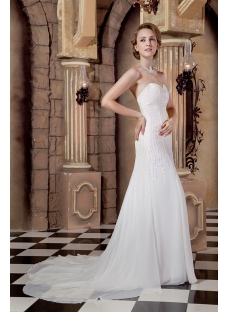 Gorgeous Chiffon Column Princess Bridal Gown Spring