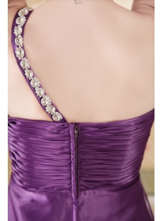 Grape Plus Size Homecoming Dress with One Shoulder