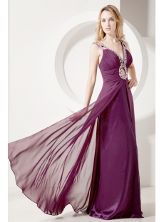 Grape Plus Size Prom Dress for Spring