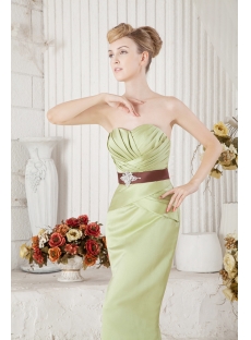 Green Elegant Bridesmaid Dress Modest