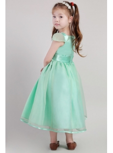 Green Inexpensive Flower Girl Gown 2386