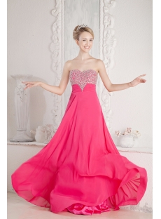 Hot Pink Princess Prom Dress 2013