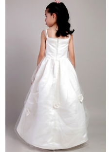 Ivory Beach Wedding Flower Girl Dresses 2059