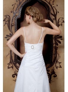 Ivory Cheap Beautiful Wedding Dresses with Spaghetti Straps