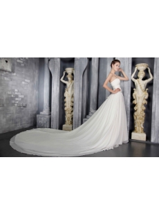 Ivory Chiffon Casual Wedding Dresses for Fall 2758
