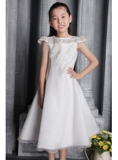 Ivory Exquisite Toddler Flower Girl Gown with Cap Sleeves 2591