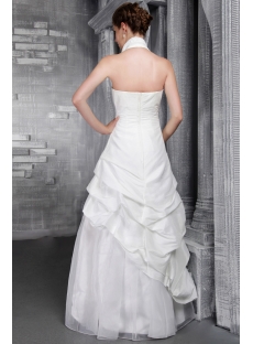 Ivory Halter Wedding Gown Petite 2469
