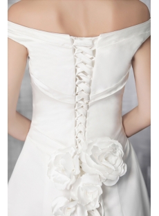 Ivory Off Shoulder Mature Bridal Gown 2842