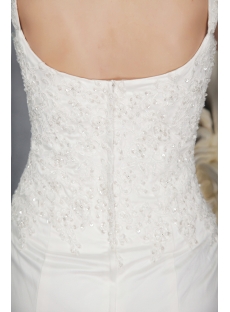 Ivory Sheath Lace Bridal Gowns with Open Back 2886