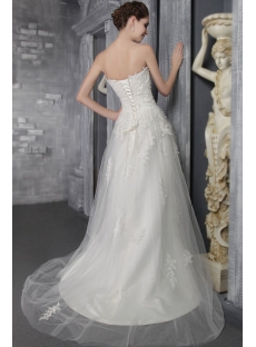 Ivory Strapless Cheap Princess Bridal Gowns 2606