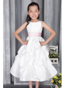 Ivory and Pink Party Wear for Kids Girls 2801