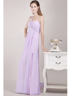 Lavender Chiffon Romantic Celebrity Dress with T Back