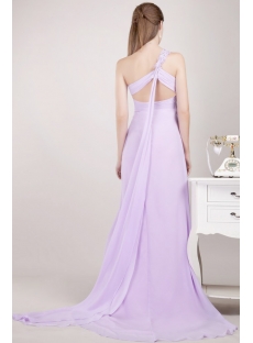 Lavender Chiffon Romantic Celebrity Dress with T Back
