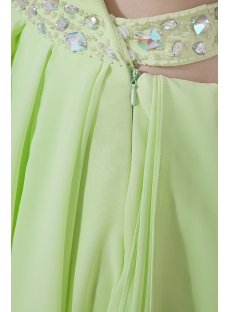 Light Green Backless One Shoulder Pageant Dresses for Women