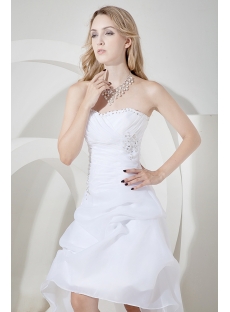 Lovely Beach Bridal Gown with High-low