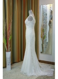 Mermaid / Trumpet Strapless Sweetheart Natural Waist Satin Lace Wedding Dress 4977