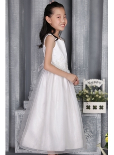 Pretty Off White Girl Party Gown 2708