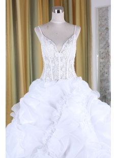 Princess Strapless Long / Floor-Length Satin  Organza 2013 Bridal Gowns 5310