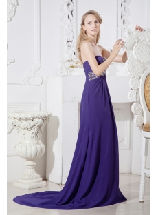 Purple Chic Empire Formal Evening Gown