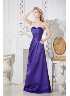 Purple Elegant Long Bridesmaid Dress Discount