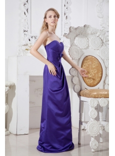 Purple Elegant Long Bridesmaid Dress Discount