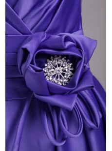 Purple Knee Length Bridesmaid Dress Cheap 1371